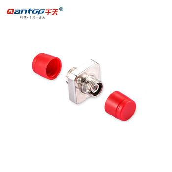 千天 Qantop 电信级FC耦合器 工程光纤法兰盘适配器 FC-FC大方型光纤延长对接头10个