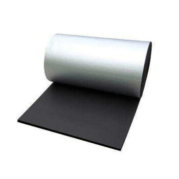 聚远 JUYUAN 带铝箔黑色橡胶保温板 3CM厚度 B1级自粘型 宽1米  100米起售
