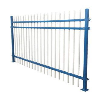 冰禹 锌钢户外护栏工厂学校别墅庭院围墙隔离铁艺栏杆围挡 1.5*3m(1立柱+1网片)BYlf-27