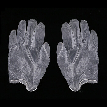 兰诗（LAUTEE）PC2002 一次性手套非乳胶清洁手套无粉PVC手套100只/盒 M码