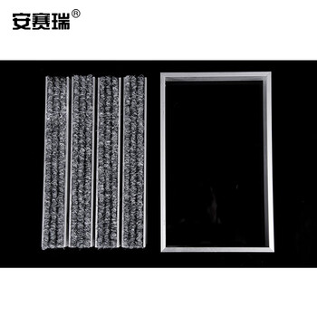 安赛瑞 铝合金地垫 除尘防滑刮泥地垫 1.0壁厚 进门嵌入式脚垫 银行酒店商场门垫80×100cm凹槽款 灰色26554