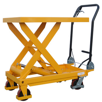 诺力（NOBLELIFT）TF30手动液压平台车 载重300公斤升高0.9米 升降模具搬运平板小推车