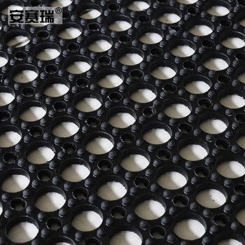 安赛瑞 橡胶地垫 漏孔橡胶垫 61×91cm 仓库车间走廊厨房橡胶防滑地垫 黑色26783