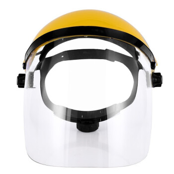 者也 全透明黄顶电焊面罩黄防喷溅有机玻璃面屏抗冲击面罩