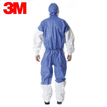 3M 4535防护服 连体带帽无尘服防尘防静电服透气喷漆隔离工作防护服 XL 