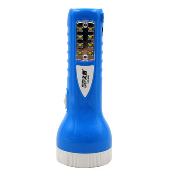 DP 久量 LED-9067 充电式手电筒 带应急灯 1+8灯 2档 400毫安 0.5W 蓝色