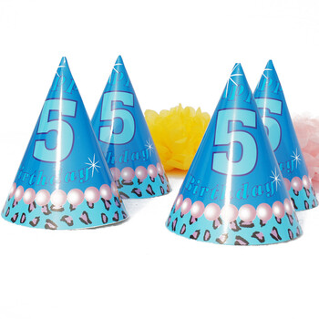 孩派HighParty生日用品//派对用品//生日派对//五岁男孩圆锥帽//1个