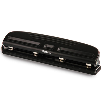 得力 0121四孔打孔器A4（黑色）