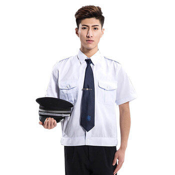劳保佳 保安服短袖 门卫 物业 小区保安 工作制服  蓝色180 可定制