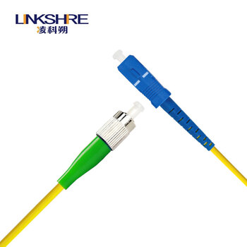 凌科朔（LINKSHIRE）电信级广电CATV专用斜八度APC插芯端面网线光纤跳线尾纤 单模单芯 SC/UPC-FC/APC 5米