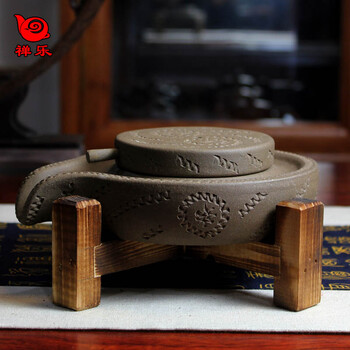 
                                                                                【禅乐】宜兴紫砂壶 紫砂摆件茶托 紫砂工艺品 石磨壶盘 造型别致设计巧妙 做工工整                