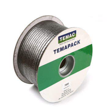 TEMAC/太美7000碳化纤维盘根 石墨浸渍 20*20mm 5KG/卷 可定制