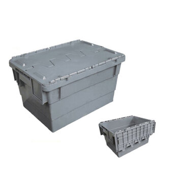 恬晨牌600x400x320mm蓝色2号物流箱食品物流箱塑料熟食周转箱（10个装）可定制