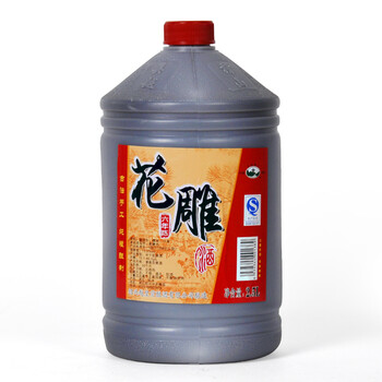 绍兴黄酒手工六年陈花雕酒桶装老酒2.5l加饭