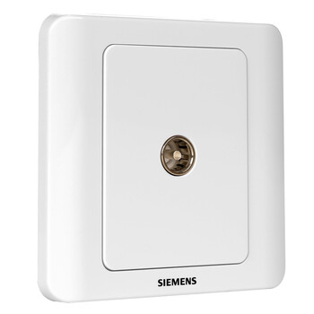 西门子(SIEMENS)开关插座 电视插座 86型暗装面板 远景雅白色