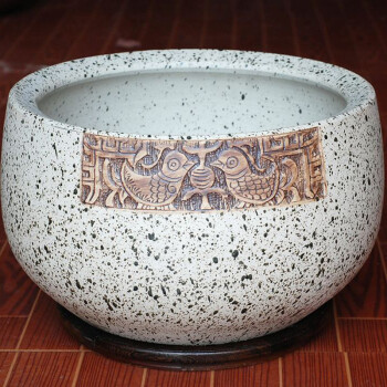 
                                        泰浦瓯 景德镇瓷器 景德镇创意粗陶陶瓷鱼缸花盆 大号碗莲睡莲风水缸 金鱼缸 乌龟缸 小鸟                