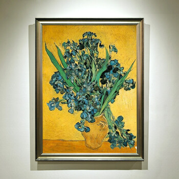 
                                                            凤之舞 客厅玄关装饰画梵高北欧沙发背景墙三联画餐厅挂画走廊过道壁画手绘油画 框3C 70x90                