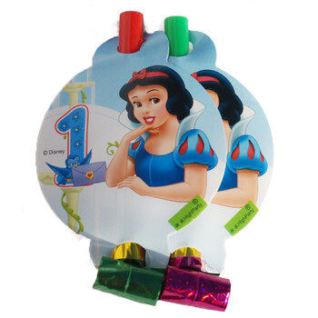 孩派Disney正品/生日派对用品/一岁白雪公主吹龙/6个