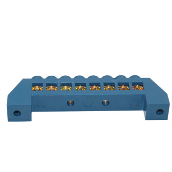 天旭 桥型接线排 接线端子排 配电箱零排 接线铜排8*12 蓝色壳 20个 8孔零排