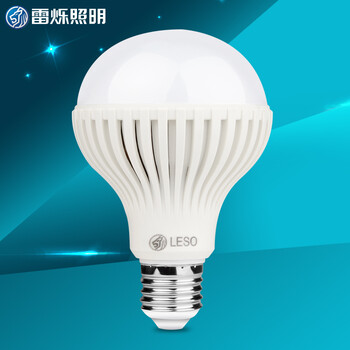 雷烁照明LESO LED灯泡金狮E27大螺口led灯泡球泡灯 白色 10W 白光