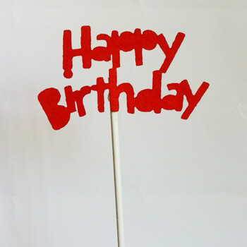 
                                        孩派（HihgParty） 孩派 烘焙蛋糕甜品台装扮品 韩版生日快乐蛋糕小插旗 红色                
