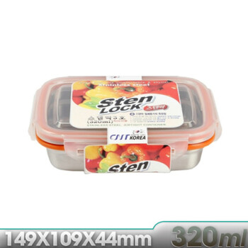 
                                        STENLOCK 韩国进口 304不锈钢饭盒 金属 大小学生饭盒 保温儿童饭盒不锈钢 C7-S03                