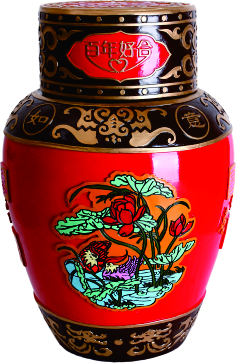 古越龙山 绍兴黄酒 工艺浮雕酒 十年陈 半干型花雕酒 10kg