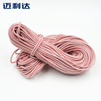 
                                                                                迈利达红白圆松紧带细弹力带 圆松紧带10米                