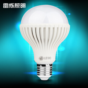 雷烁照明LESO LED灯泡金狮E27大螺口led灯泡球泡灯 白色 10W 白光
