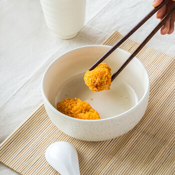 亿嘉（IJARL）日式陶瓷餐具小汤碗饭碗6英寸面碗家用碗沙拉碗北欧 印象白色