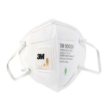 3M 9003V 小号口罩 带呼吸阀 防护口罩 防粉尘 防雾霾 PM2.5防尘 9003V口罩(1盒25只)