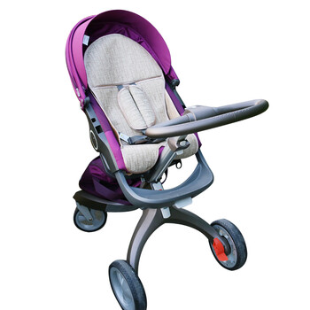 
                                        梦马专为stokke推车设计凉席宝宝车凉席stokke xplory婴儿车凉席童车凉席 亚麻组合                