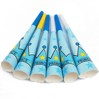 孩派HighParty/生日派对/派对用品/生日用品/王子蓝皇冠喇叭6个