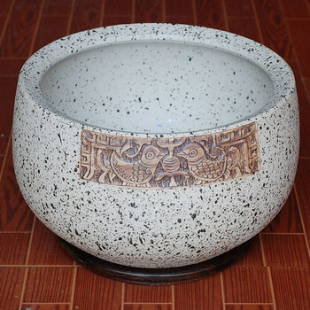 
                                        泰浦瓯 景德镇瓷器 景德镇创意粗陶陶瓷鱼缸花盆 大号碗莲睡莲风水缸 金鱼缸 乌龟缸 小鸟                