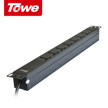 同为（TOWE）PDU电源插座SPD防雷8位10A通用孔工业用机柜PDU插排