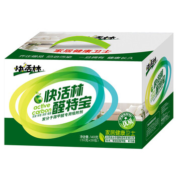 快活林 家用椰壳活性炭 醛特宝免晒版强效除味适84㎡ 家装净化除味除甲醛活性炭 1400g醛特宝