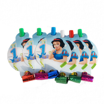孩派Disney正品/生日派对用品/一岁白雪公主吹龙/6个