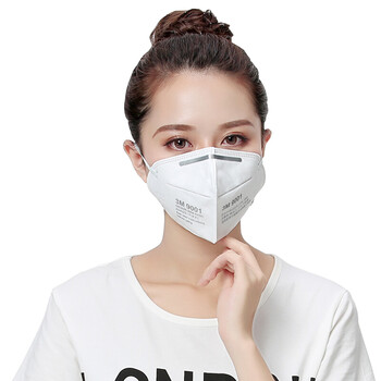 
                                        3M 9001耳挂式折叠防护口罩 防尘防雾霾 工业粉尘kn90 PM2.5 9001 耳挂款(1包50只个)                
