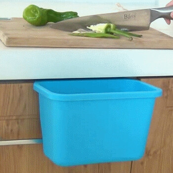 青苇 厨房创意4件套 抹布50片管道疏通器挂式垃圾桶小巧双层沥水筛