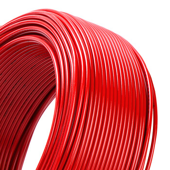 上上电缆 BVR-450/750V-4平方聚氯乙烯绝缘多股铜芯软线 红色  100米