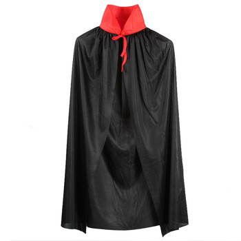 仕彩 万圣节服装 圣节装扮道具 儿童单层红领黑色披风 cosplay吸血鬼披风 僵尸披风约130cm