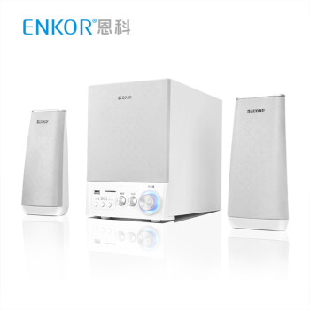 恩科（ENKOR）E900B HIFI木质2.1蓝牙插卡多媒体音响低音炮音箱 白色
