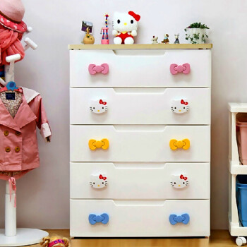 爱丽思IRIS HelloKitty加大款儿童抽屉高品质收纳柜  组合简易宝宝衣柜整理柜 5层
