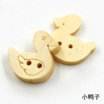 迈利达 卡通造形木头纽扣 童装可爱钮扣 环保装饰品 手工配件 小鸭(3)粒