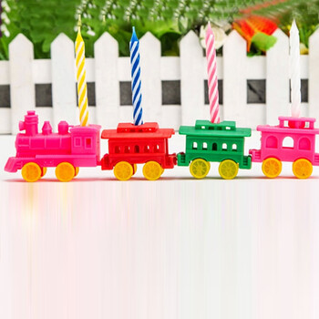 孩派 可爱小火车蜡烛 彩色卡通蜡烛 儿童生日蜡烛 火车小蜡烛