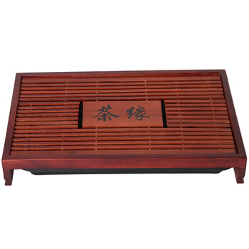 腾脉茶具 实木茶盘茶托柯木茶盘小号茶具功夫储水抽屉式茶盘茶台 大中小号茶盘2-6人茶桌茶席
