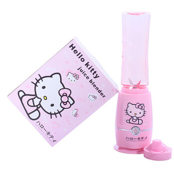 圣诞节礼物Hello Kitty猫小型迷你榨汁机多功能家用水果汁机婴儿电 粉色