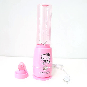 圣诞节礼物Hello Kitty猫小型迷你榨汁机多功能家用水果汁机婴儿电 粉色