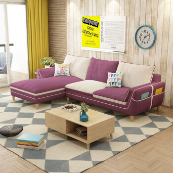北欧沙发 大小户型客厅布艺可拆洗整装家具简约现代简易套装组合定制