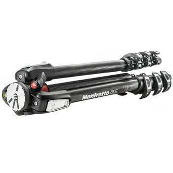 曼富图（Manfrotto）三脚架 MT055CXPRO4 新055系列 碳纤维四节三脚架中轴可横置稳定旅行微单单反 承重20kg